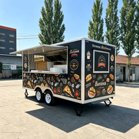 Cuisine mobile sur mesure, desserts, hot-dogs, glaces, restauration rapide, remorque Imbisswagen, camion de restauration, pizza, entièrement équipée, en aluminium