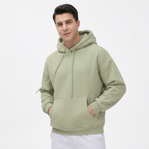 Sudadera con Capucha Lisa de Algodón 100% para Hombre, Modelo 2025, Gruesa, Talla Grande, Estilo Urbano, Personalizable - Product Image 1