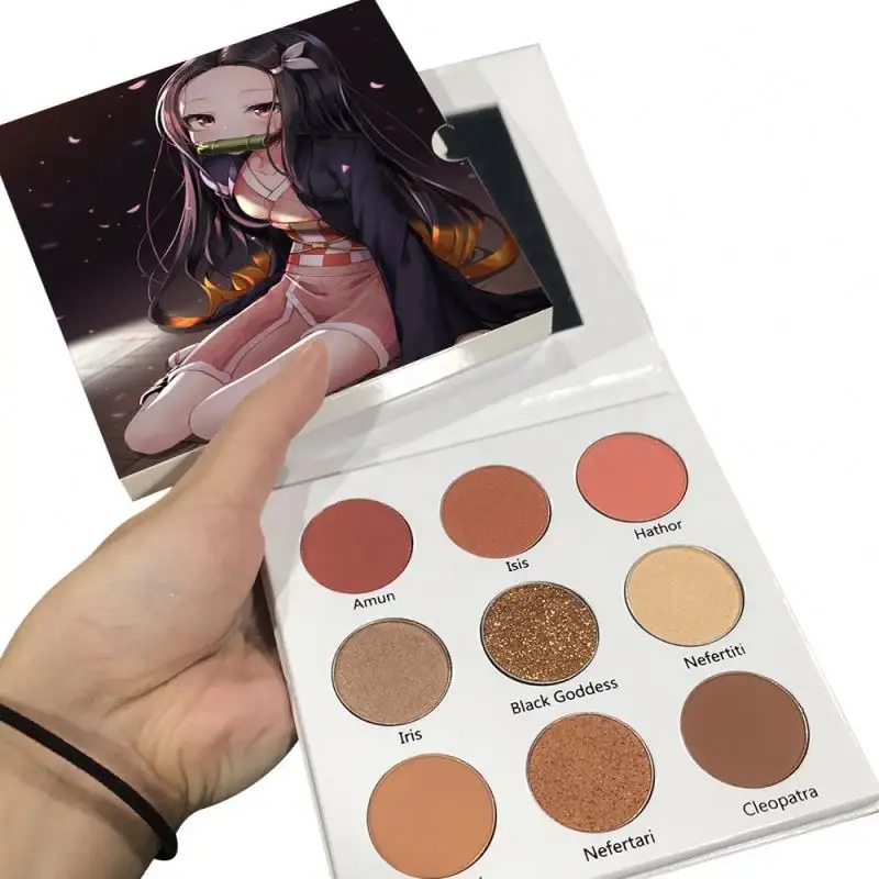 Eye Shadow Professional Cardboard Makeup No Brand Custom Color Shimmer Matte Palette Eyeshadow Private Label 9 Colors Waterproof