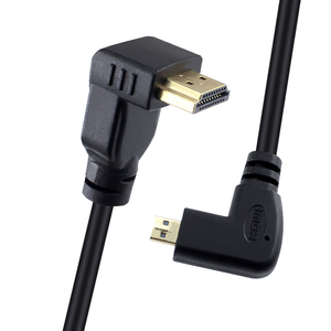 Haute vitesse 1m <span class=keywords><strong>2m</strong></span> 3m 90 degrés angle <span class=keywords><strong>micro</strong></span> <span class=keywords><strong>hdmi</strong></span> vers câble <span class=keywords><strong>hdmi</strong></span> 18gbps plaqué or câble <span class=keywords><strong>hdmi</strong></span> prise en charge 3d 4k 60hz - Product Image 3