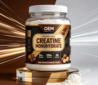 Créatine Monohydrate en Poudre OEM 300g Haute Pureté Supplément Adulte Croissance Musculaire Énergie Endurance Soutien Immunitaire Sans Arôme Facile à Préparer