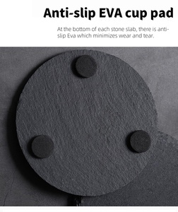 व्यक्तिगत मोनोग्राम पत्थर पेय मैट क्लासिक शैली स्लेट लेजर उत्कीर्ण कोस्टर पैकेजिंग में - Product Image 2