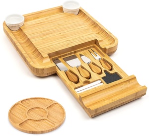 Planche à <span class=keywords><strong>fromage</strong></span> et couteau en bambou, outil pour service de menuiserie, grand <span class=keywords><strong>plateau</strong></span> à vin, viande et <span class=keywords><strong>fromage</strong></span>, cadeaux uniques de pendaison de crémaillère pour les femmes - Product Image 1