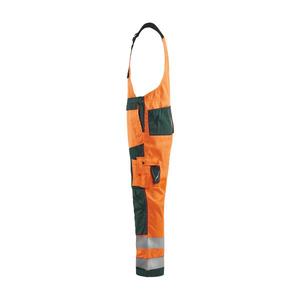 BLAKLADER - 266018115349D112 Pantalones con pechera de alta visibilidad Naranja/Verde-EAN 7330509805046 ROPA DE TRABAJO DE LA HI-VIS - Product Image 4