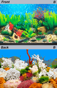 <span class=keywords><strong>Fondo</strong></span> de tanque de <span class=keywords><strong>peces</strong></span> de 2 lados, <span class=keywords><strong>fondo</strong></span> de río y lago, acuario de tamaño completo para opción - Product Image 5