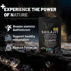 Capsules de shilajit de l'Himalaya pur personnalisées de formule ODM OEM avec supplément énergétique <span class=keywords><strong>8</strong></span> en 1 de vitamine <span class=keywords><strong>8</strong></span> en 1 de soins de santé ashwagandha ginseng - Product Image 3
