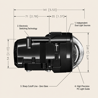 Neues Großbestellungsangebot: Vibrationsresistentes Triple-Beam-Matrix 24V DC Hochleistungs-Projektormodul, 2600 Lumen, 72W, universell einsetzbar