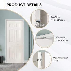 Cửa trượt gấp đôi GUJIE 6-Lite - Nội thất phòng khách phong cách công nghiệp, màu trắng, chất liệu MDF phủ lớp sơn lót, dễ lắp đặt - Product Image 2