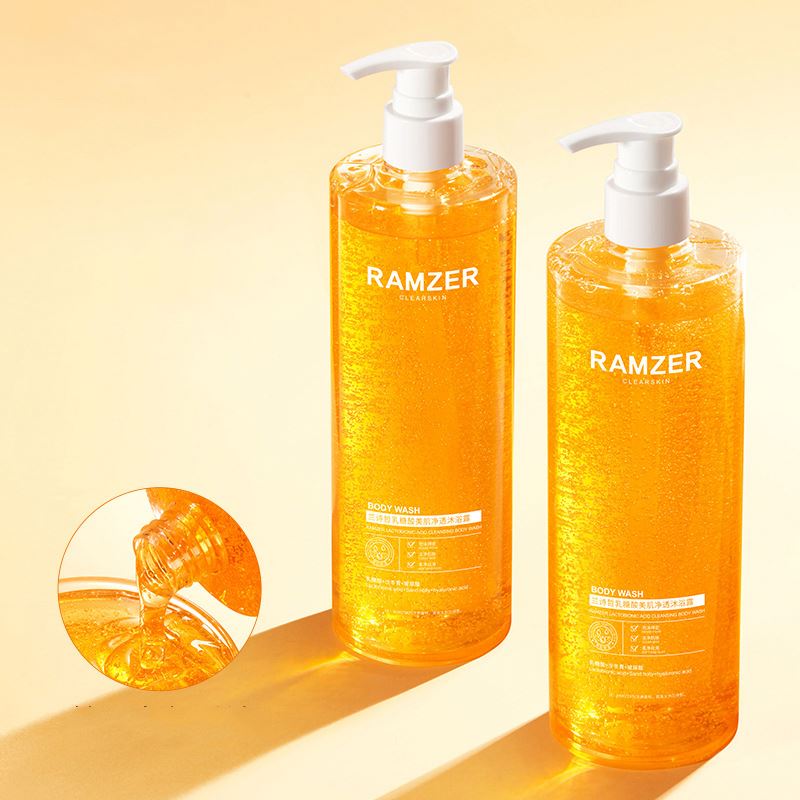OEM RAMZER Private Label лактозная кислота очищающий аромат отбеливающий увлажняющий травяной гель для душа