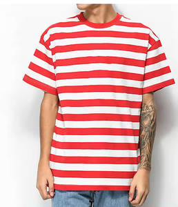 <span class=keywords><strong>T</strong></span>-shirts en coton à rayures <span class=keywords><strong>et</strong></span> col rond pour hommes vente en gros nouveau design en tricot plat rose <span class=keywords><strong>rouge</strong></span> <span class=keywords><strong>et</strong></span> <span class=keywords><strong>blanc</strong></span> - Product Image 5