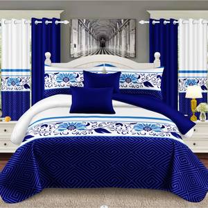 Nantong fabbrica di alta qualità 12 pezzi copriletto King Size 12 pezzi motivo geometrico trapunta De Lit tende <span class=keywords><strong>in</strong></span> poliestere - Product Image 2