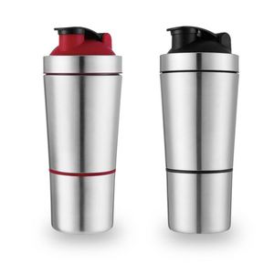 650ml Single Wall Stainless Steel Protein <b>Shaker</b> <b>Bottle</b> with Protein Storage - Product Image 2