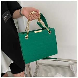 I-0186 Nueva Bolsa de Hombro Casual a la Moda, de PU, Color Sólido, con Correa Única, para Mujer, Tipo Bandolera, con Cierre de Broches - Product Image 3