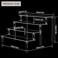 Présentoir à 4 niveaux durable et transparent pour le rangement et la décoration des aliments dans le salon