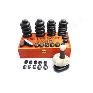 45 pezzi Set di pietre calde massaggio energetico natura Spa attrezzature per il relax del corpo - Product Image 5