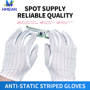 Фабричные Нескользящие защитные изделия для электростатических работ, двухсторонние полосатые антистатические перчатки - Product Image 2