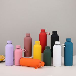 Stainless Steel American <b>Small</b> Mouth <b>Bottle</b> Frosted Rubber Paint Insulated Cup Outdoor Travel Portable Sports Water Cup - Product Image 2