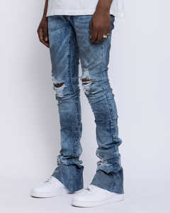 بنطلونات جينز فضفاضة للرجال بجودة عالية وسعر منخفض بالجملة، بنطلونات جينز مستقيمة وواسعة للرجال - Product Image 5