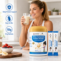 Poudre de protéines de lactosérum KUNYON, formule triple protéine, mélange de boisson instantanée pour une nutrition quotidienne