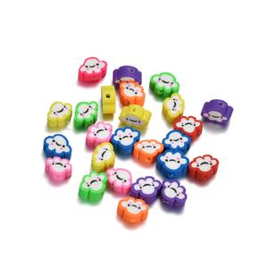 Perles rondes en céramique de 10 mm pour fruits et fleurs, accessoires de bricolage pour la poterie souple et pour le visage, 100/lot, perles en vrac MingLi - Product Image 5