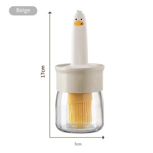 Brocha de silicona de mango largo resistente a altas temperaturas para botellas de aceite, ideal para hornear, cocina y barbacoa, reutilizable y ecológica. - Product Image 3