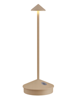 Lampu Meja LED Modern Zafferano Tanpa Kabel, Kontrol Sentuh, Fitur Peredup, Lampu Malam Isi Ulang, Bodi Aluminium, Dioperasikan dengan Baterai