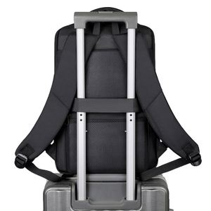 Sac à dos à port USB personnalisé, grande capacité 15,6 pouces, étanche en PU, design extensible, en polyester Oxford avec fermeture éclair – Vente chaude - Product Image 4