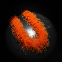 Boa en plumes de dinde orange 1 à 20 plis pour la décoration de fêtes à domicile, Halloween, le bricolage, les vêtements, les costumes, la danse et les accessoires
