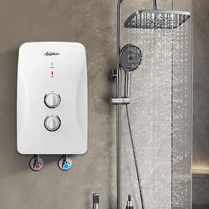 Chauffe-eau sans réservoir à commande par bouton simple 5500W, boîtier en plastique blanc, préférence conservatrice - Product Image 1