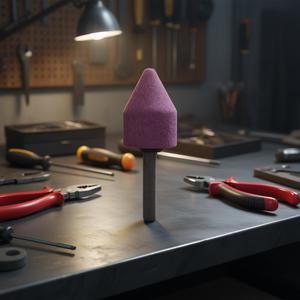 Meule cylindrique en céramique Ttake 20x25 mm avec pointe conique et tige de 6 mm - Product Image 3