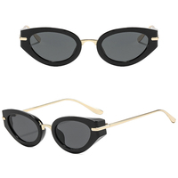 Lunettes de soleil tendance DL Cat Eye à monture fine UV400, monture intégrale, légères