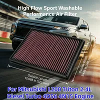 High Flow Air Filter Intake System Replacement 178010L040 for Mitsubishi L200 Triton 2.4L Diesel Turbo 4D56 4N15 Engine
