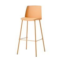 Chaise de bar simple style italien, tabouret haut avec dossier pour KTV et loisirs, chaise de comptoir nordique en plastique pour la maison, style Instagram