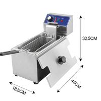 Friteuse électrique commerciale compacte HEF-4L pour poulet frit et frites – Équipement professionnel