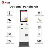 Kios POS Swalayan Komersial Tipe Lantai dengan Pembaca Barcode, Printer, Fungsi Pencetakan Pesanan Mandiri, dan SDK Termasuk