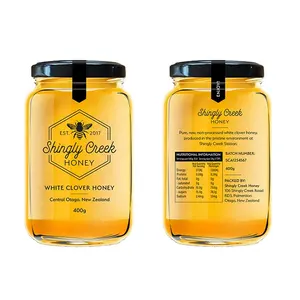 カスタム防水パーソナライズされた美しい蜂蜜瓶ラベル印刷エチケット自己粘着ロールステッカー蜂蜜用