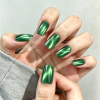 Lot de 10 faux ongles à presser, longs, carrés, personnalisables, pour la plage et les vacances, vente en gros