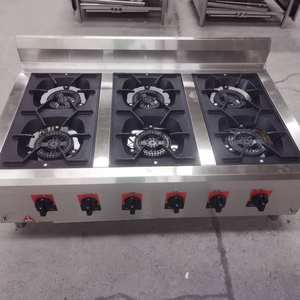 Machine de cuisson commerciale Casst Iron 6 brûleurs Cuisinière à gaz Équipement de cuisson autonome pour cuisine de restaurant - Product Image 3
