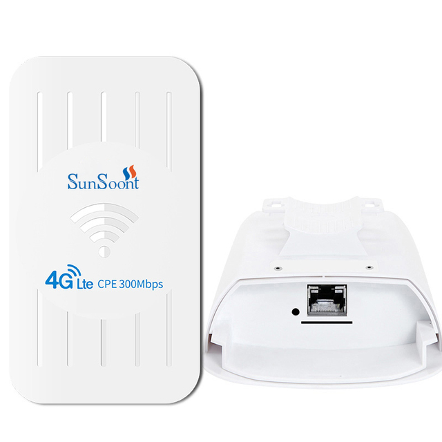 SunSoont Cheap Price Outdoor Wifi Lte Cpe Router 4g Outdoor Cpe with Sim Card Slot