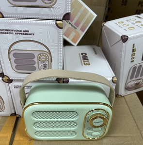 Loa không dây di động DW13 mới nhất, kiểu dáng radio cổ điển xinh xắn, cầm tay, loa siêu trầm mini với radio FM, nhiều màu sắc - Product Image 6