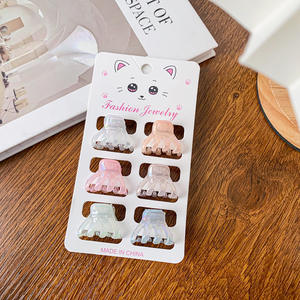 Venta al por Mayor de Juego de 6 Pinzas para el Cabello de Colores Pastel, Mini Pinzas de Plástico para el Cabello, Varias Formas, Pinzas para el Cabello para Niños - Product Image 2