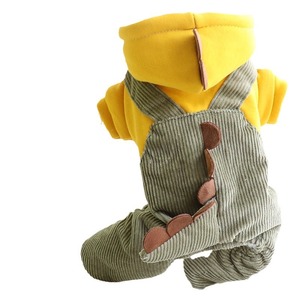 Vêtements pour chien, manteau en coton à quatre pattes avec doublure en polaire, en velours côtelé doux, pour bébés et tout-petits, unisexe, automne-hiver - Product Image 4