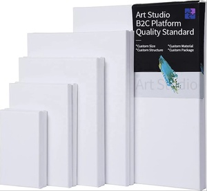 Tela Tensionada de Algodão Puro <span class=keywords><strong>com</strong></span> Moldura de Madeira para Estúdio de Arte, Lienzo Tensado em Branco, Atacado, para Pintura - Product Image 1