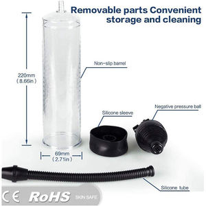 Kostenlose Probe Männer Massage gerät Größeres Wachstum Leistung Vakuum Penis Männliche Verbesserung Vergrößerung Erektion Extender Pumpe Mit 4 Hülsen Kit - Product Image 4