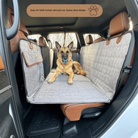 Housse de siège auto de luxe pour chien, imperméable, avec hamac pour animal de compagnie, extension de siège arrière, éco-responsable, durable, fond rigide