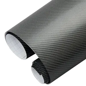 Neue 4D Echt Look Carbon Fibre Vinyl Wrap Rolle Blase Freies Schwarz 1000x1520mm