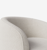 Nouveau Fauteuil Pivotant Moderne Blanc Doux en Tissu Style Nordique pour Salon - Collection 2026 - Vente Flash
