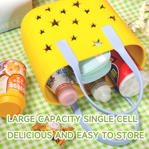 Wholesale Custom Logo <strong>Croc</strong> Makeup Silicone Beach Bag New Design <strong>Insert</strong> Tote Handbag for Outdoor Use - Product Image 2