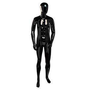 Oggetti di scena per modello di negozio di abbigliamento nero brillante, muscoli addominali, sport per tutto il corpo maschile, muscoli finti, espositore per finestre, supporto per modello - Product Image 6