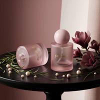 Flacon de parfum miniature cylindrique de haute qualité, nouveau design, avec bouchon rose